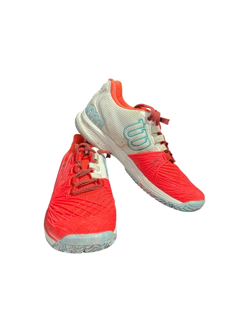 Wilson Kaos Junior Tennis Shoes Neon Coral White Size 7